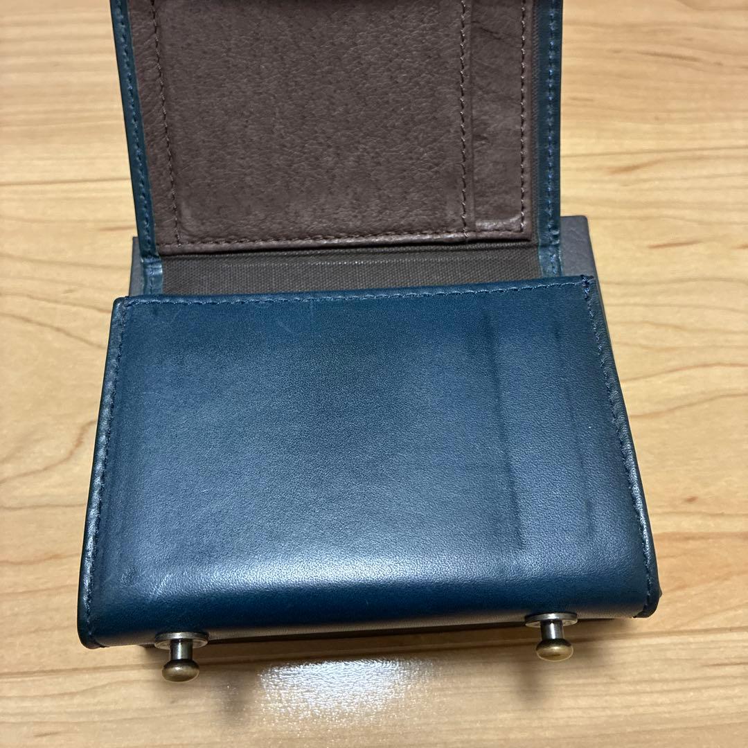 エムピウ m+ millefoglieⅡ ミッレフォッリエ 財布 ブルー