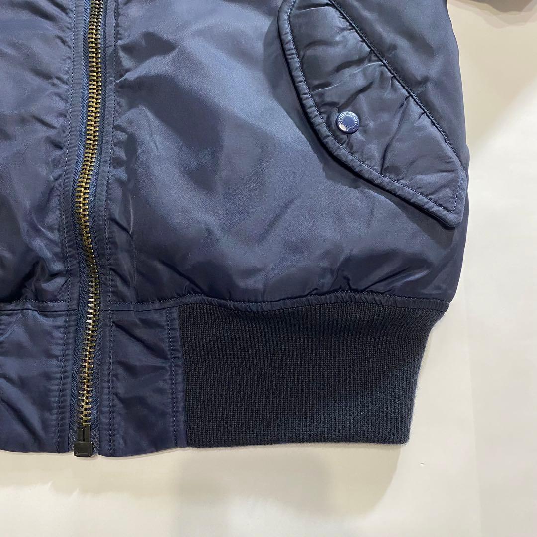 AVIREX アヴィレックス MA-1 フライト ネイビー ワッペン M 短丈