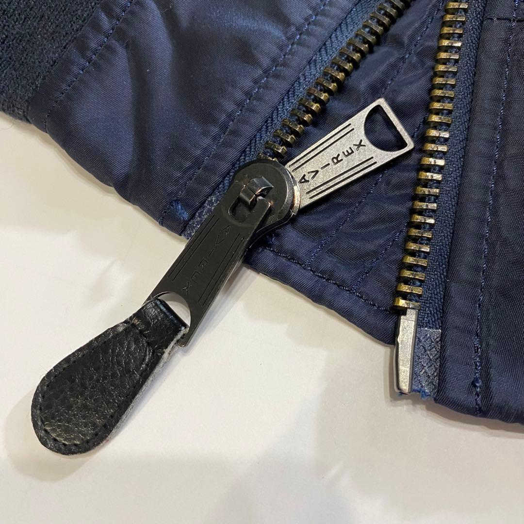 AVIREX アヴィレックス MA-1 フライト ネイビー ワッペン M 短丈