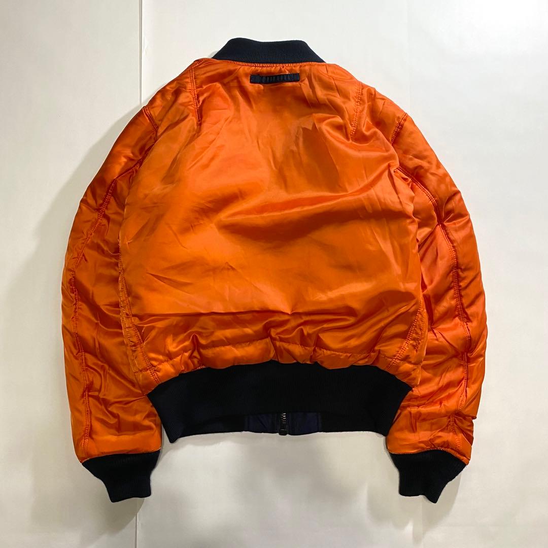 AVIREX アヴィレックス MA-1 フライト ネイビー ワッペン M 短丈