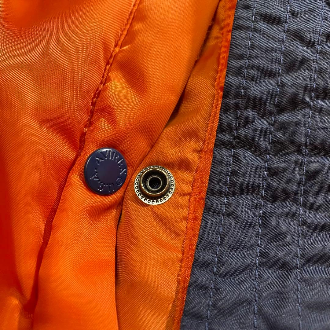 AVIREX アヴィレックス MA-1 フライト ネイビー ワッペン M 短丈