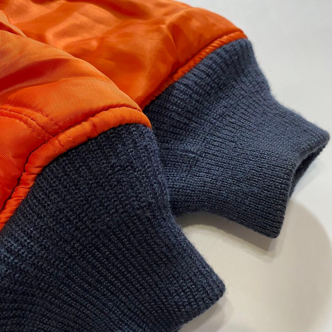 AVIREX アヴィレックス MA-1 フライト ネイビー ワッペン M 短丈