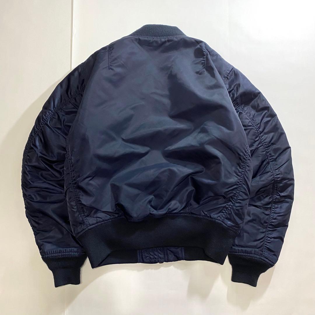 AVIREX アヴィレックス MA-1 フライト ネイビー ワッペン M 短丈