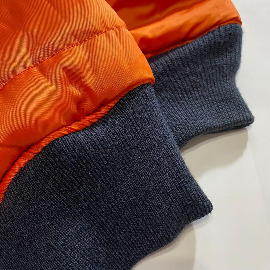 AVIREX アヴィレックス MA-1 フライト ネイビー ワッペン M 短丈