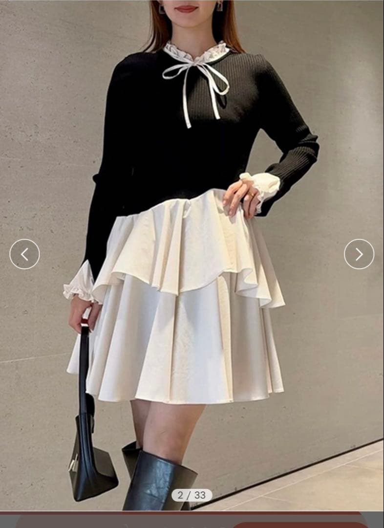 SNIDEL Sustainableドッキングミニニットワンピース