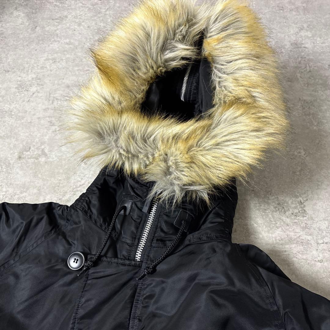 ALPHA INDUSTRIES【L】N-2B フライトジャケット ブラック 黒