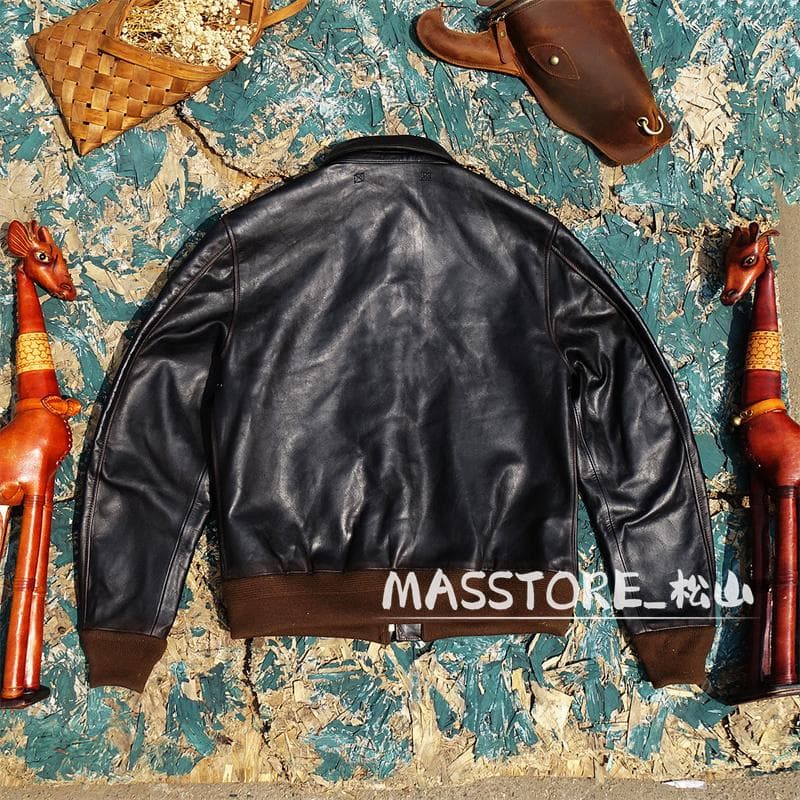 美品 TYPE A2フライトジャケット馬革 茶芯 レザージャケットS-5XL