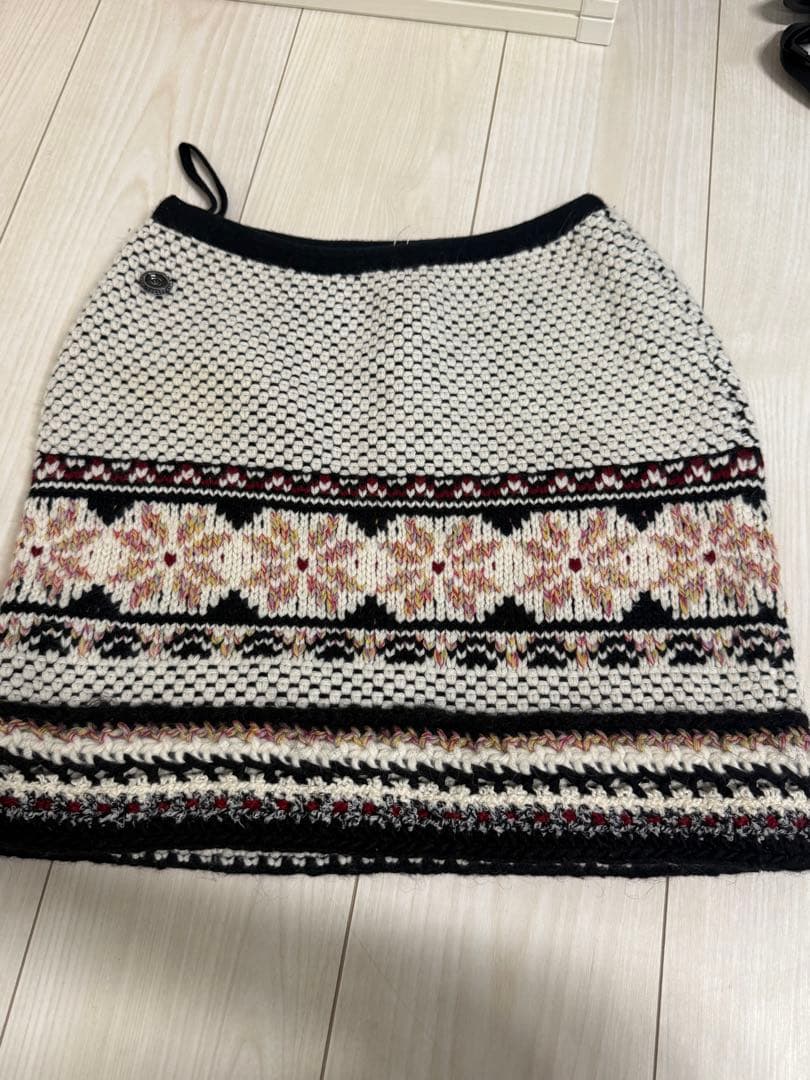 シャネル フェアアイル柄 ニットスカート