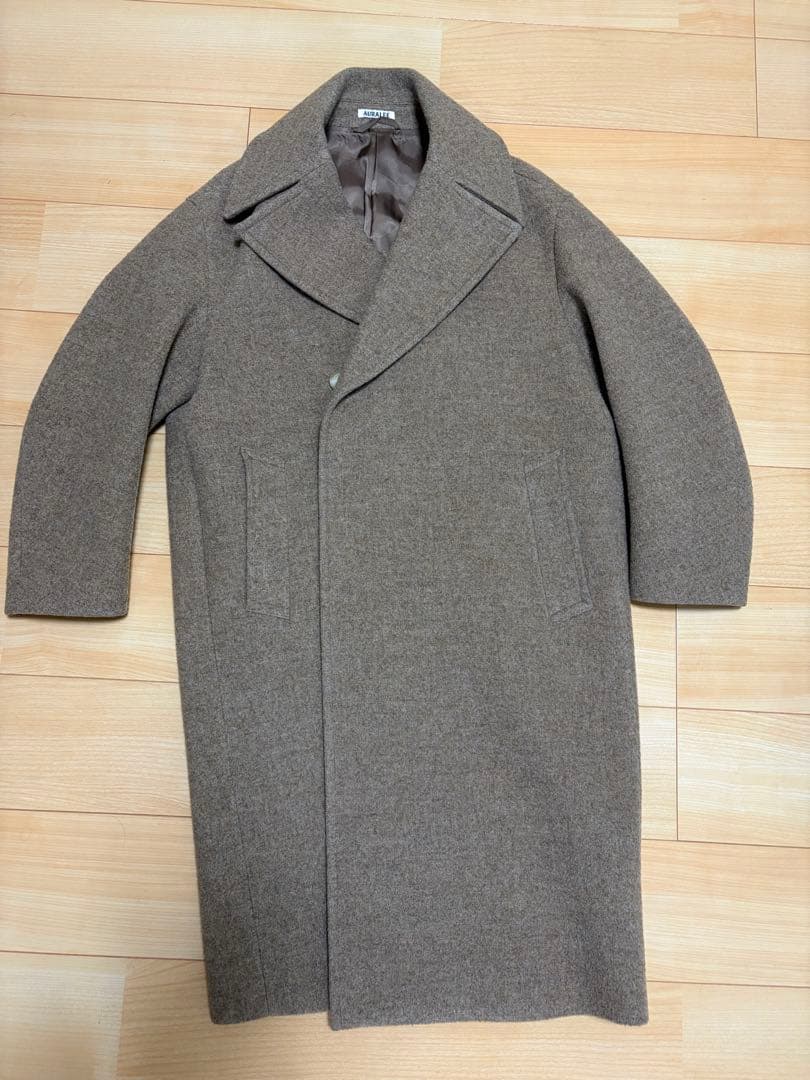 AURALEE 24AW ウールメルトンロングコート サイズ0（小柄な方向け）