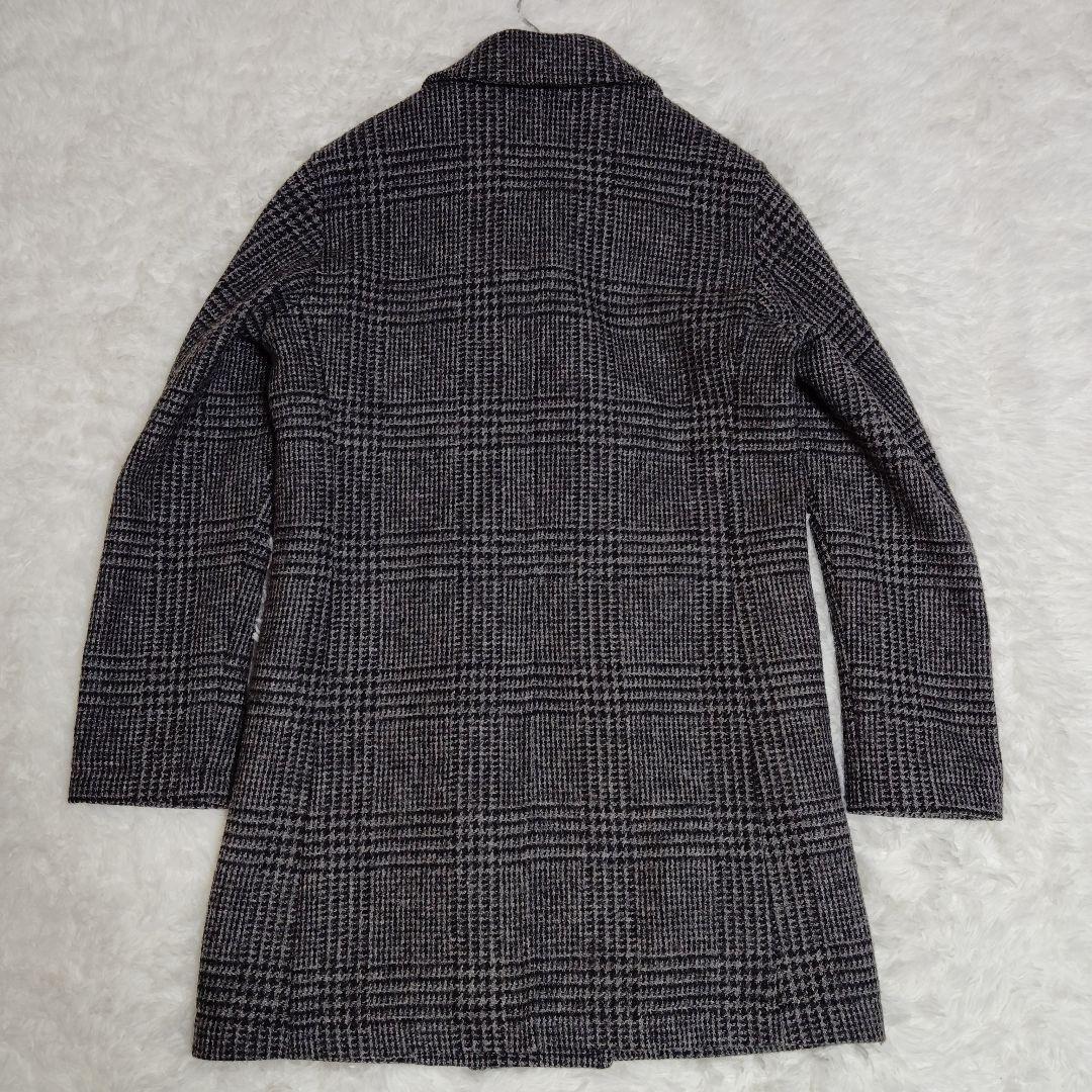 美品 マッキントッシュ グレンチェック ダブル チェスターコート 千鳥柄 38