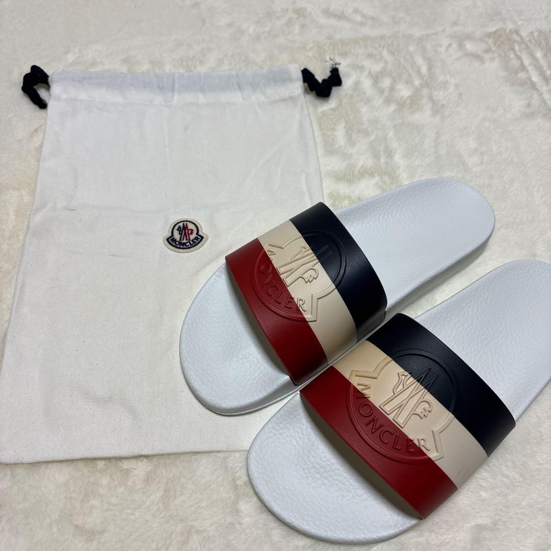 【美品】MONCLER サンダル トリコロールカラー