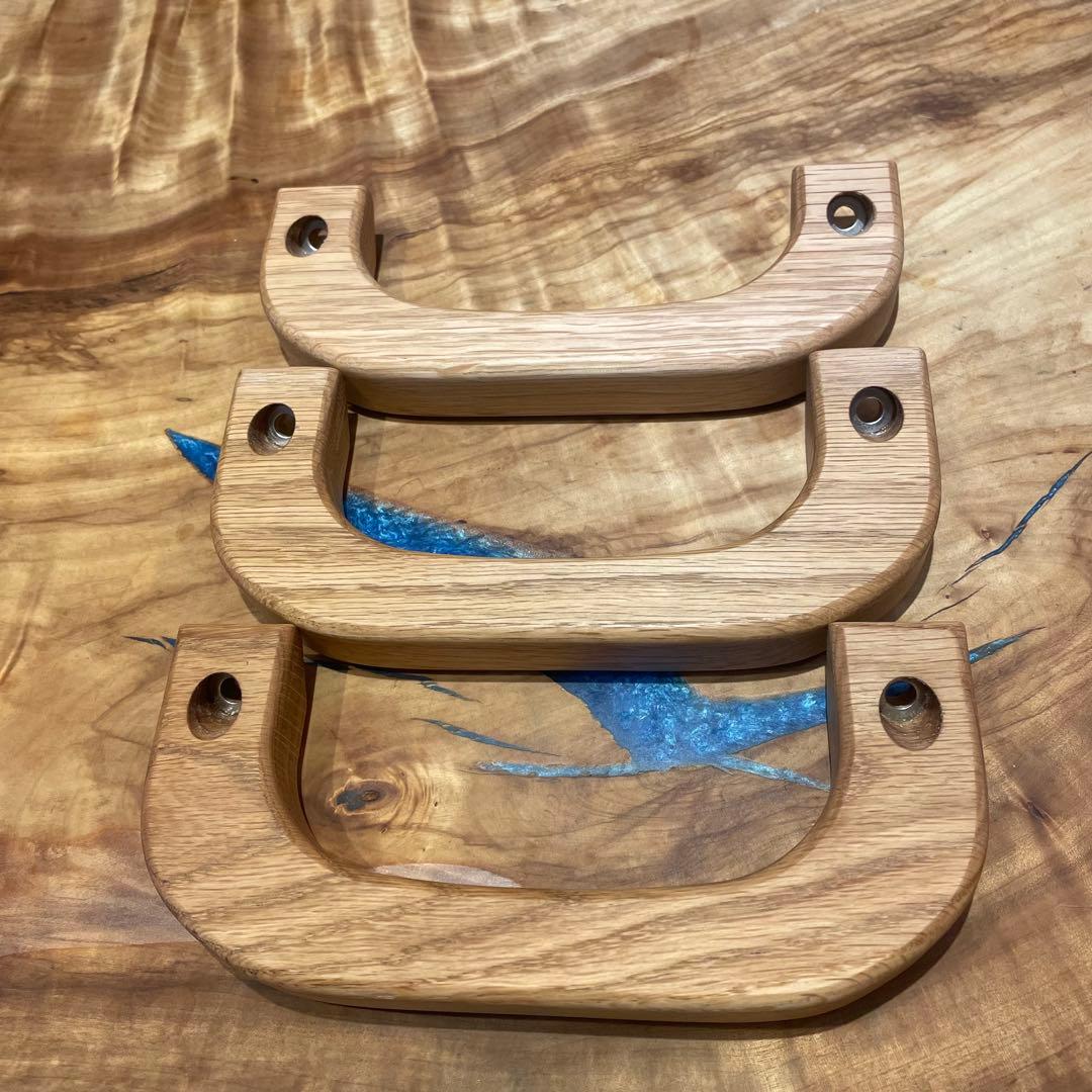 ハイエース用アシストグリップ(ホワイトオーク)3個セット