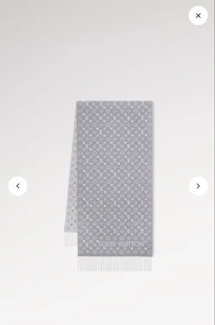 louisvuitton マフラー・ゲーム・オン　グレー　カシミヤマフラー