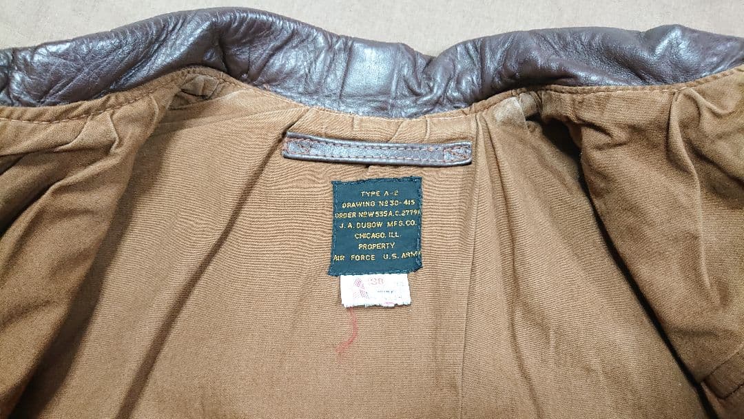J.A.DOUBOW CHICAGO. A-2 レザー フライトジャケット 38