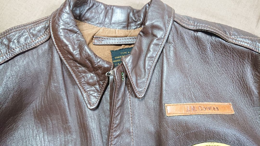 J.A.DOUBOW CHICAGO. A-2 レザー フライトジャケット 38