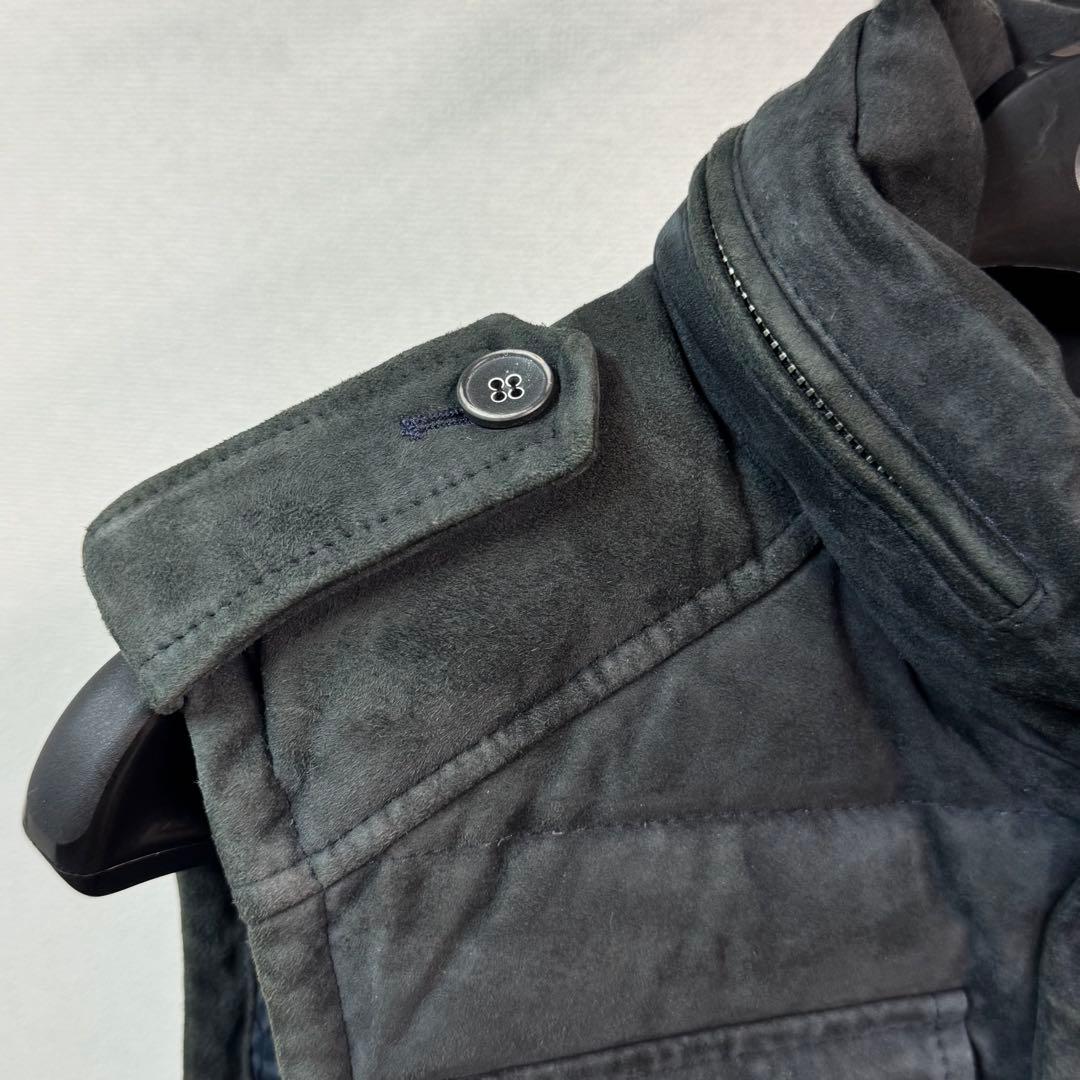 EMMETI ムートンダウンベスト 44サイズ ジャケット スエード レザー