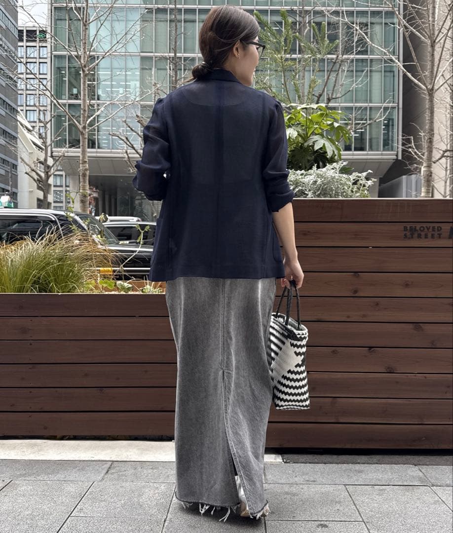 DOUDOU 裾フリンジジャンスカ