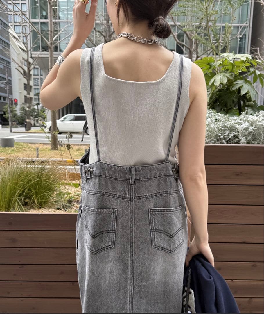 DOUDOU 裾フリンジジャンスカ