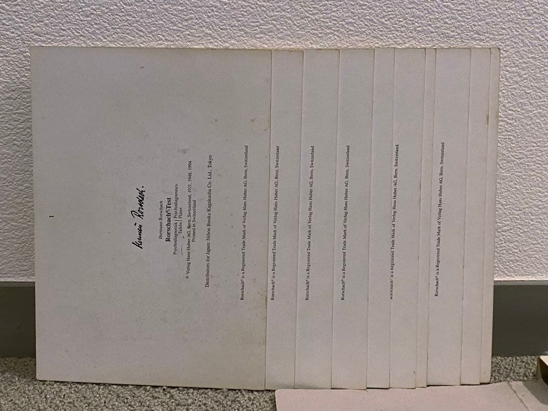 ロールシャッハ テスト　図版　正規品　Rorschach-Test