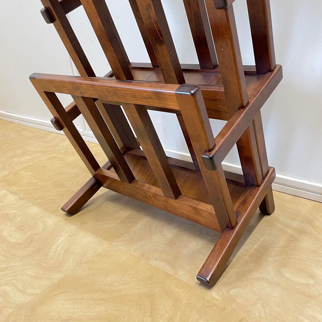 豊岡クラフト ３段マガジンラック ブックスタンド 雑誌立て 本立て 木製 ウッド