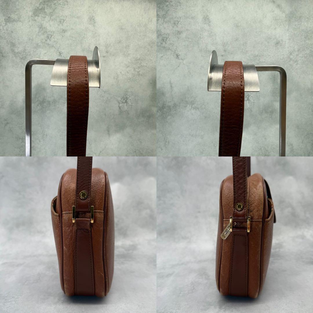 BURBERRYS バーバリー ショルダーバッグ レザー シャドーホース 茶色