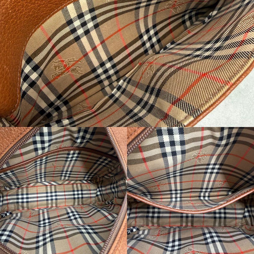 BURBERRYS バーバリー ショルダーバッグ レザー シャドーホース 茶色