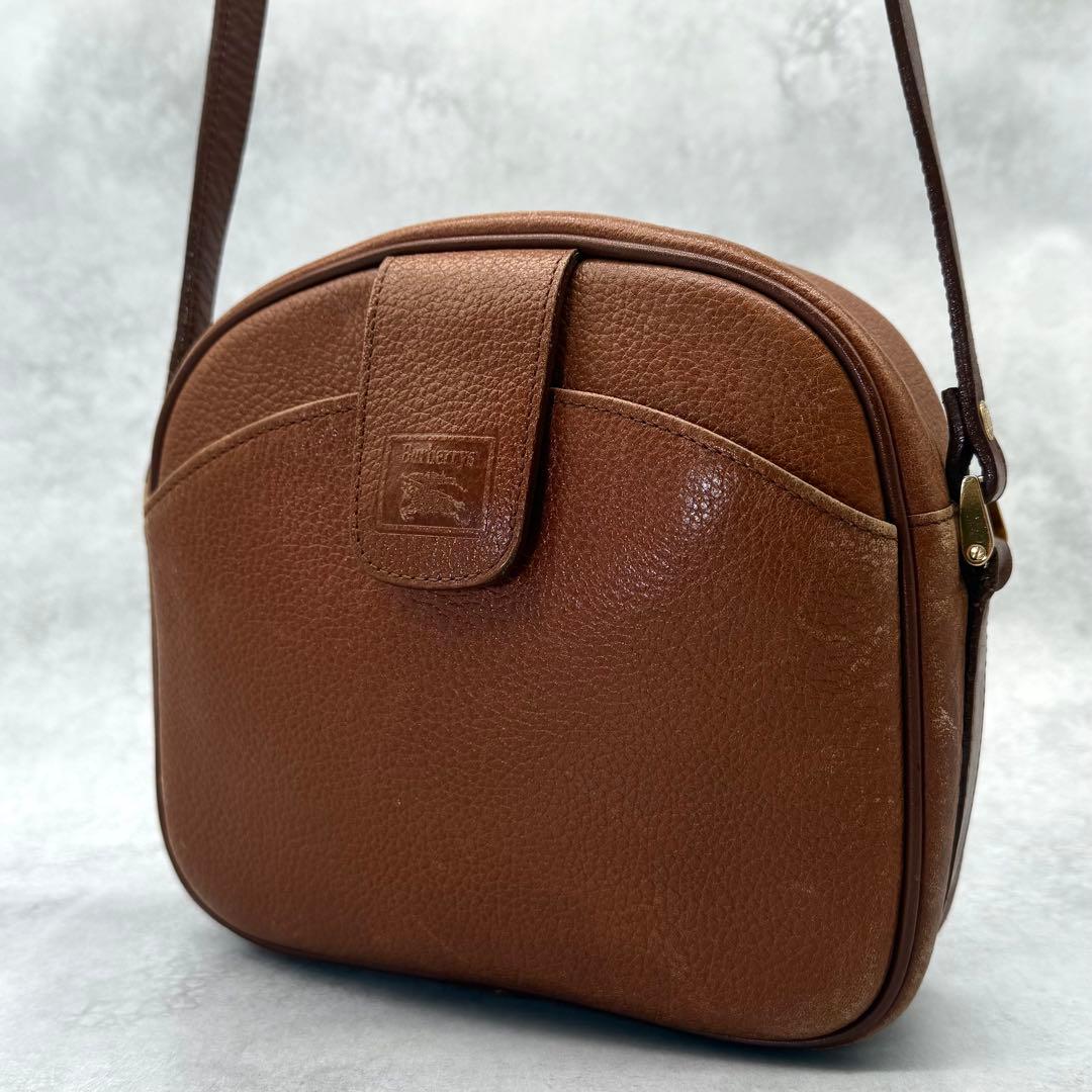 BURBERRYS バーバリー ショルダーバッグ レザー シャドーホース 茶色