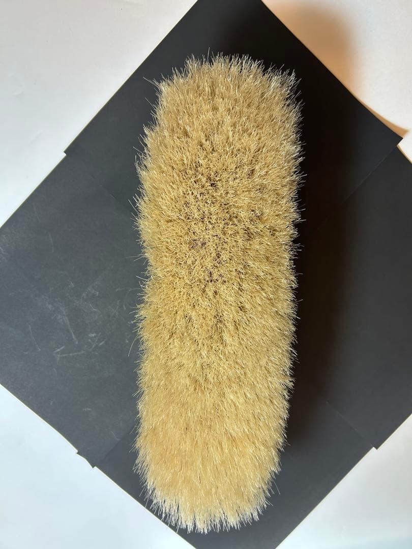 美品　ブラシの平野　洋服ブラシ　手植え水雷型　馬毛100%