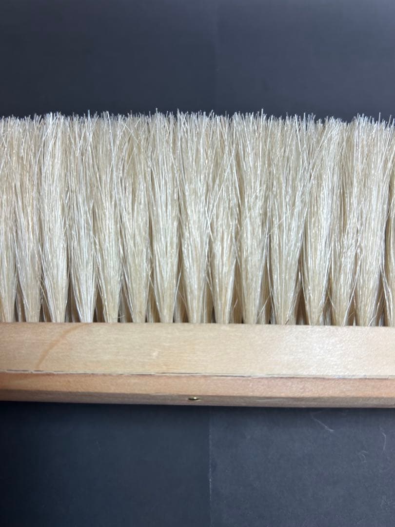 美品　ブラシの平野　洋服ブラシ　手植え水雷型　馬毛100%