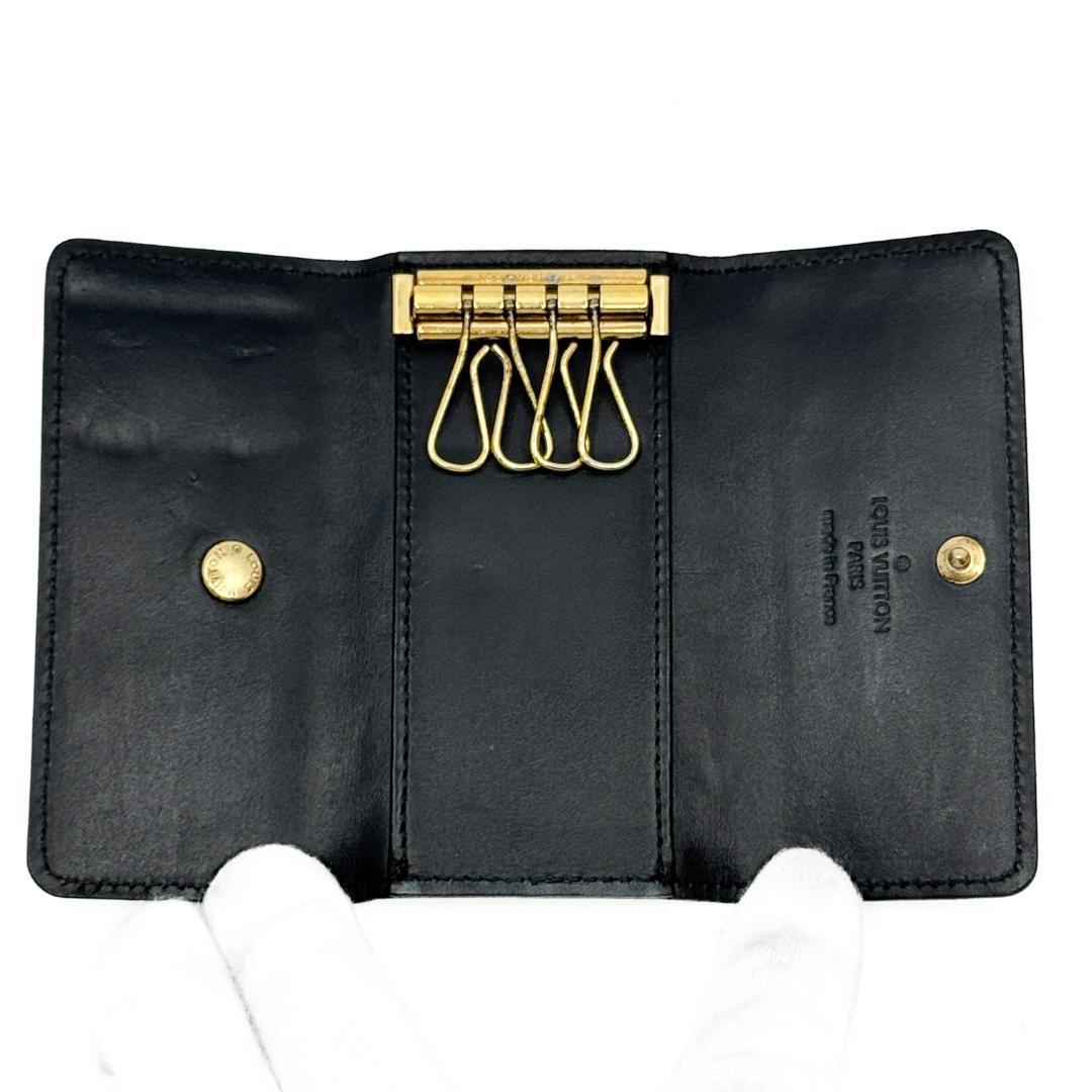 ゆー　超美品　ルイヴィトン　ヴェルニ　4連キーケース　エナメル　ブラック