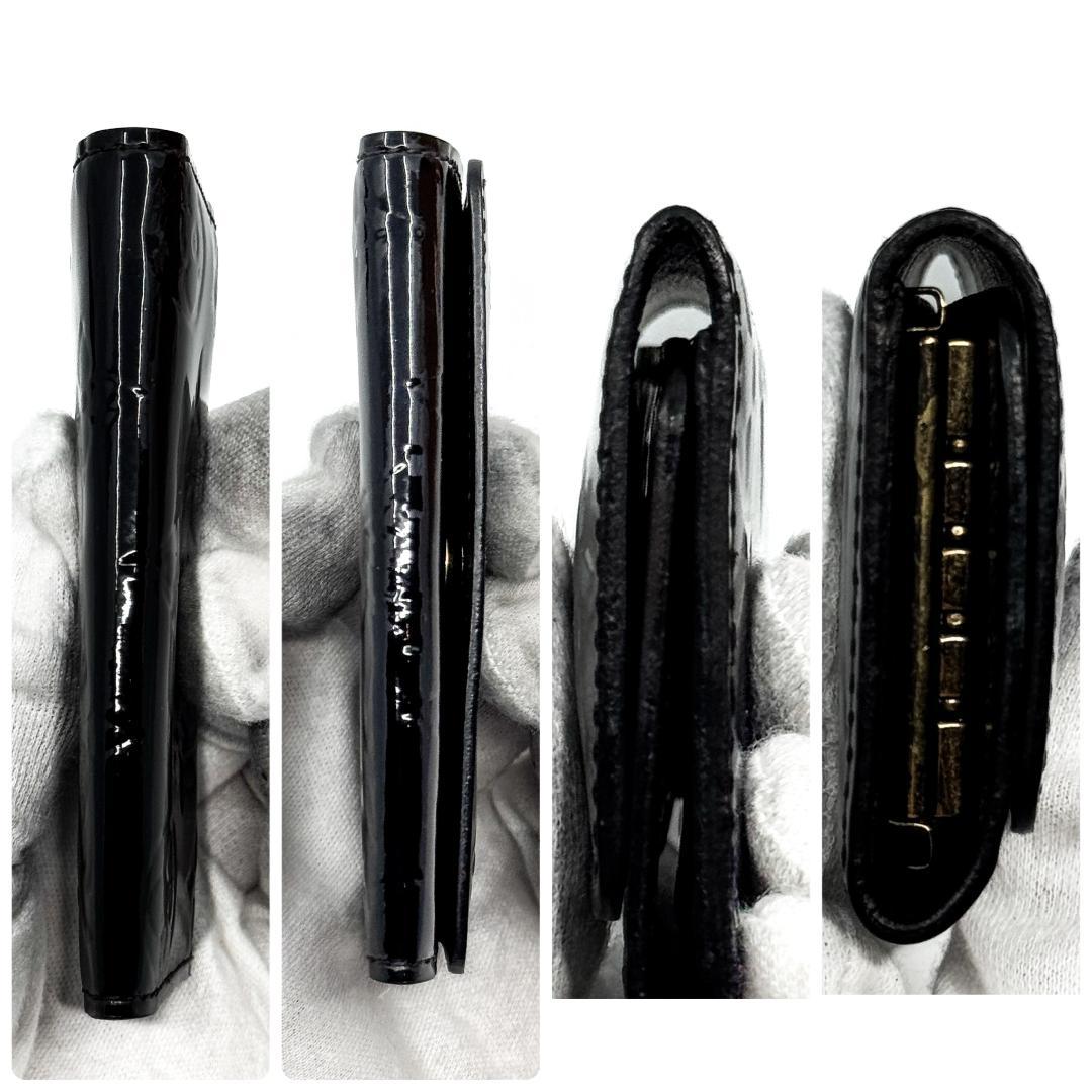 ゆー　超美品　ルイヴィトン　ヴェルニ　4連キーケース　エナメル　ブラック