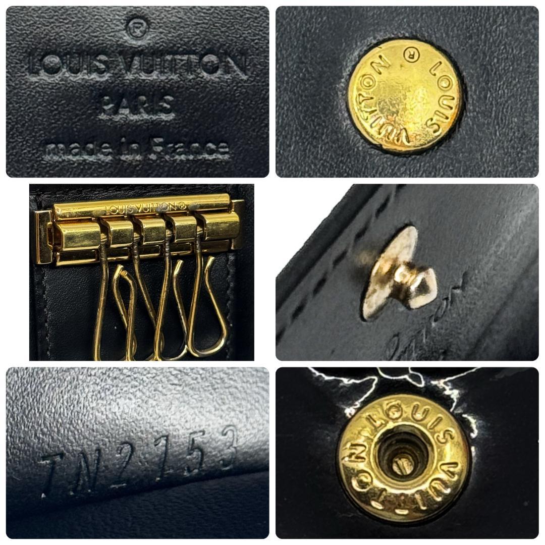 ゆー　超美品　ルイヴィトン　ヴェルニ　4連キーケース　エナメル　ブラック