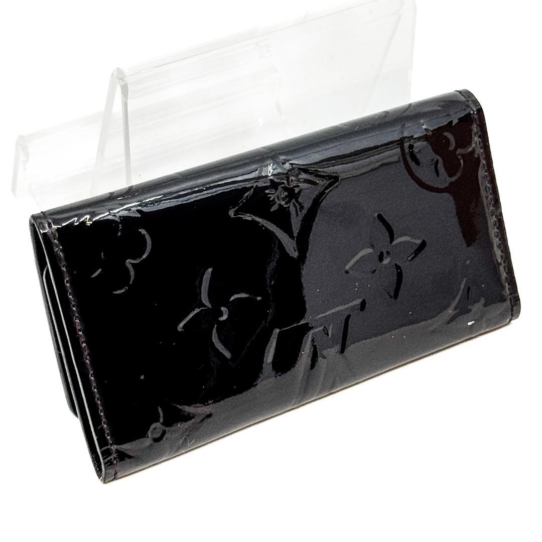 ゆー　超美品　ルイヴィトン　ヴェルニ　4連キーケース　エナメル　ブラック