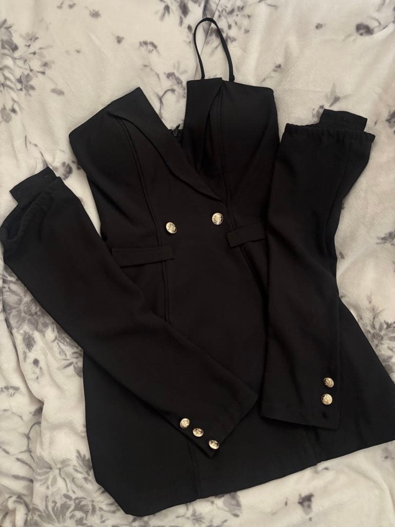 ROBE de FLEURS Glossy キャバドレス ブラック S