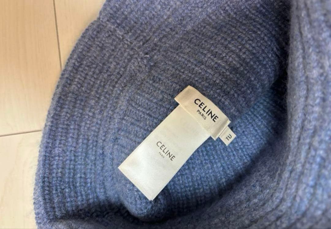 CLANE ニットバケットハット 青色