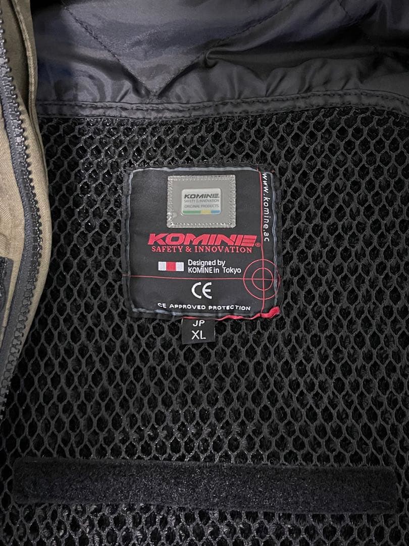 KOMINE・JK-6154 プロテクトウインターコート XL・アーミーグリーン