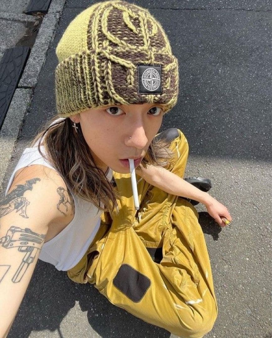 stone  激レア　ビーニー　ニット帽　y2k archive