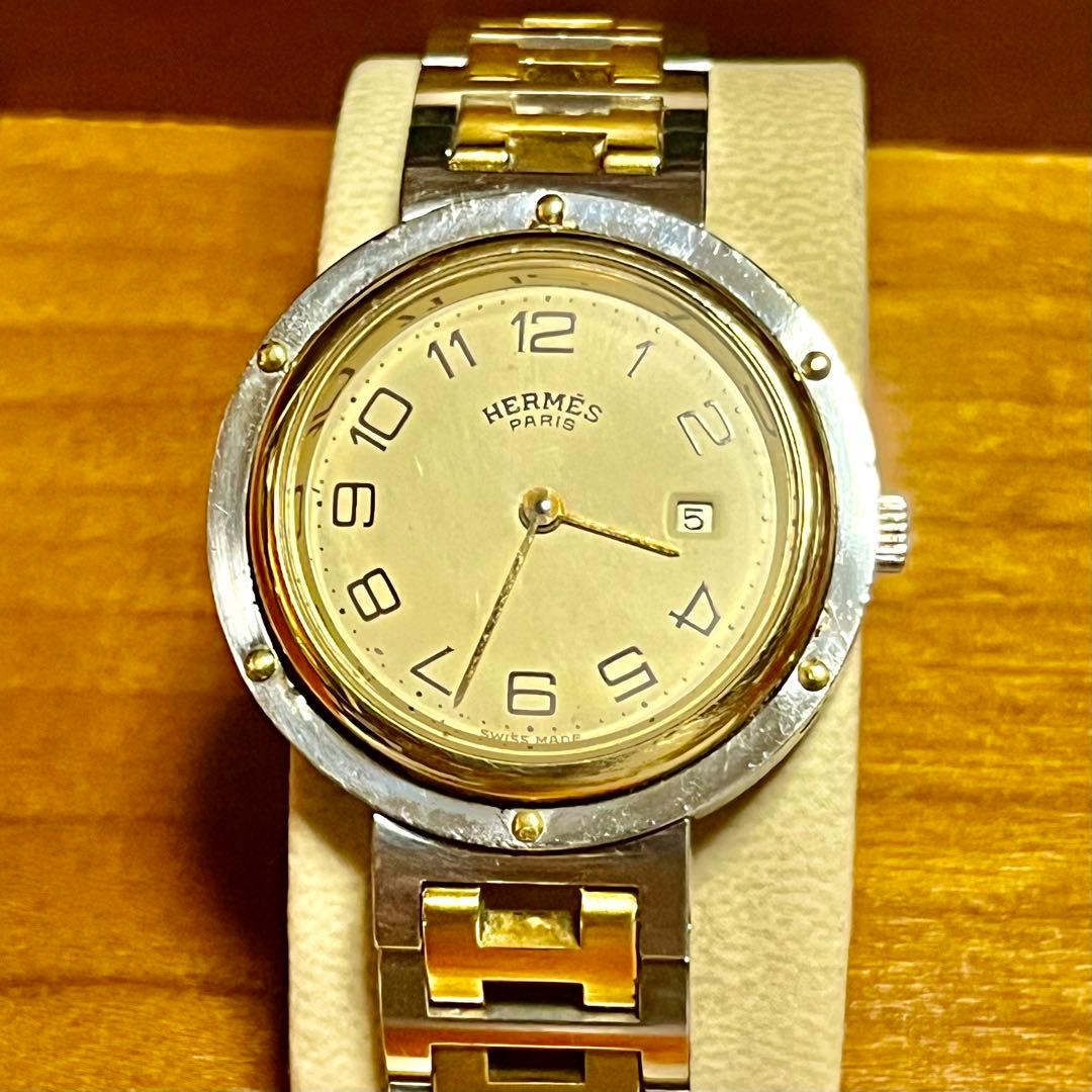 HERMES アナログ腕時計 シルバー/ゴールド