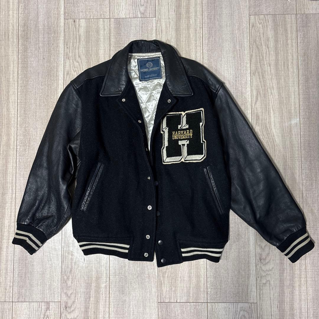 HARVARD UNIVERSITY スタジャン ブラック