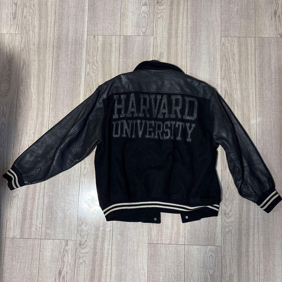 HARVARD UNIVERSITY スタジャン ブラック