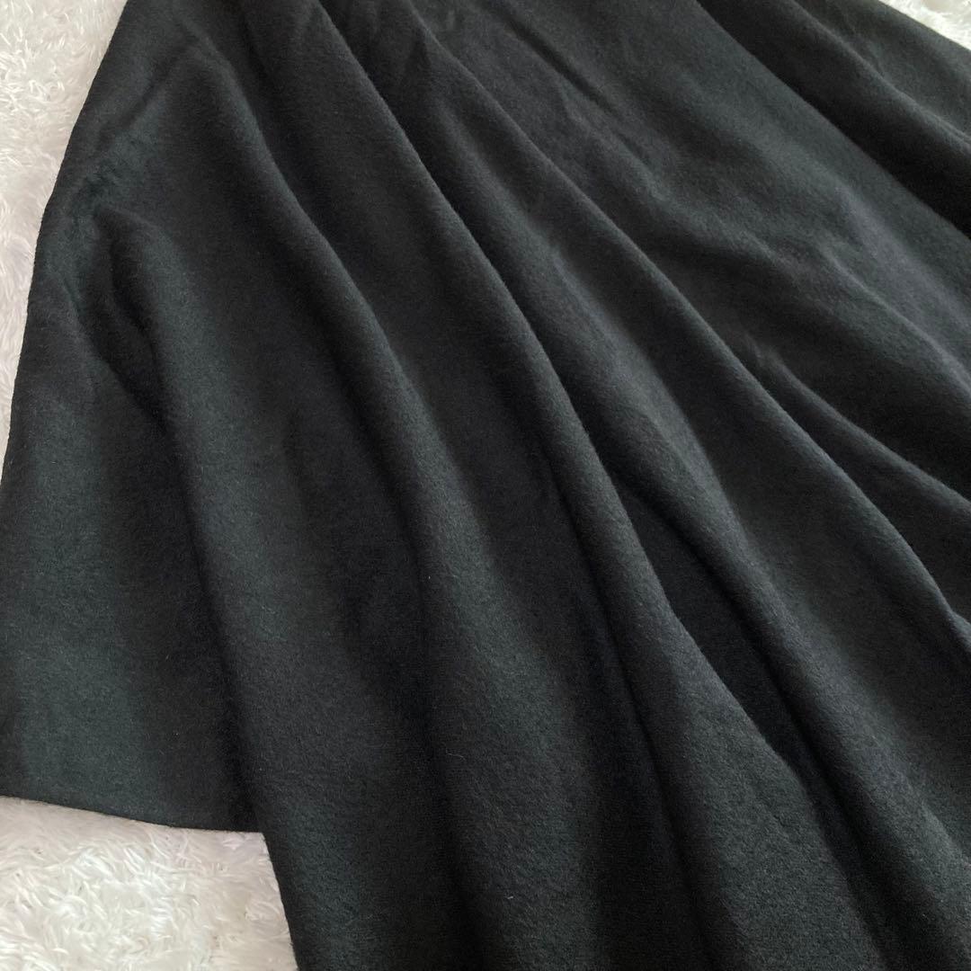 【タグ付】 KUNA クーナ ベビーアルパカ100% ポンチョ ケープ 黒