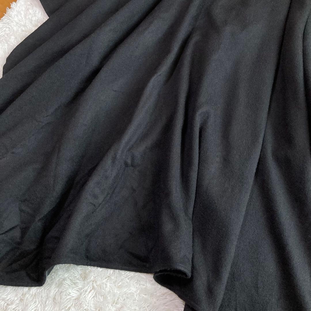 【タグ付】 KUNA クーナ ベビーアルパカ100% ポンチョ ケープ 黒