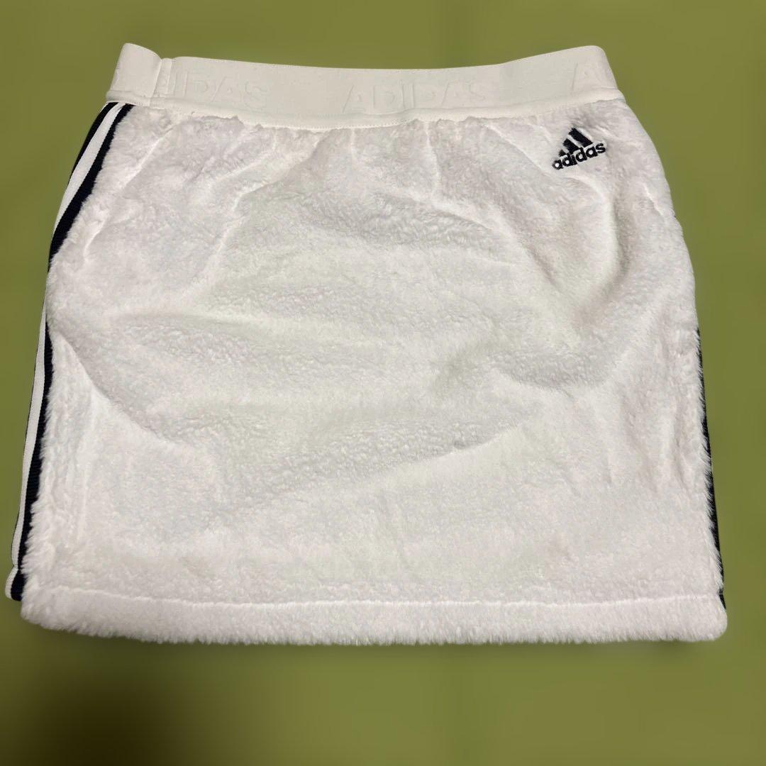 アディダス ふわふわあったか可愛いいゴルフウェア ボアフリースセットアップ　M