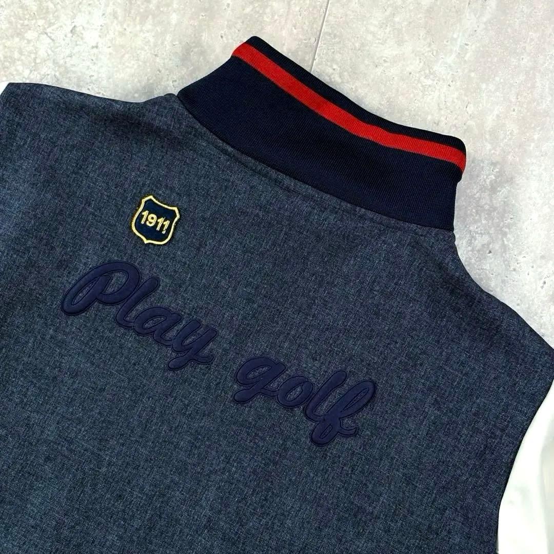 【フィラゴルフ】ジャケット　ブルゾン　4Lサイズ　ネイビー　裏地フリース