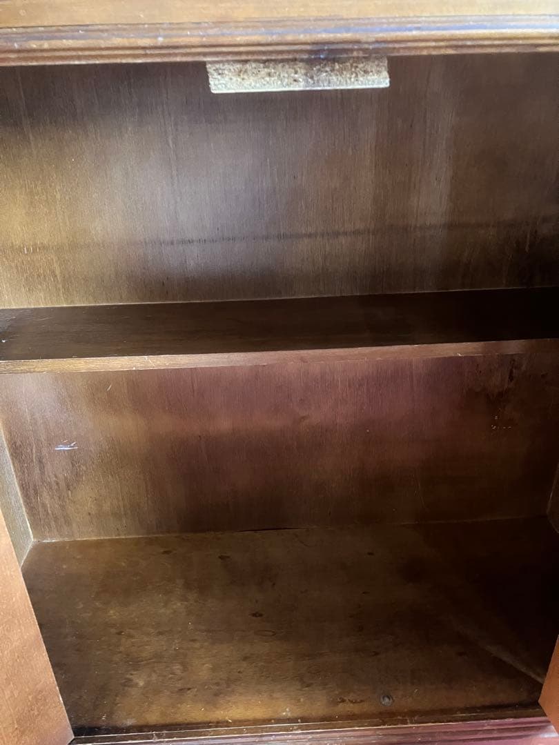 木製キャビネット　フローラルインレイ象嵌細工