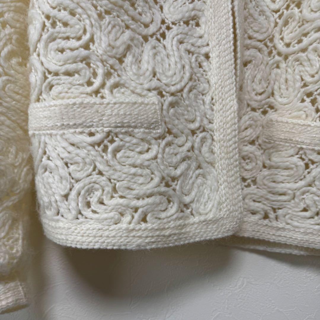 IENA 2024AW エンブロイダリーレースジャケット　ホワイト