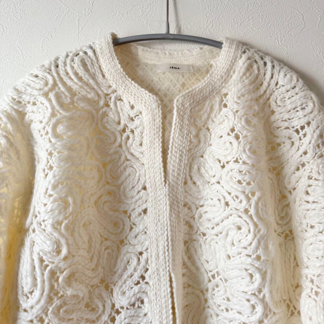 IENA 2024AW エンブロイダリーレースジャケット　ホワイト
