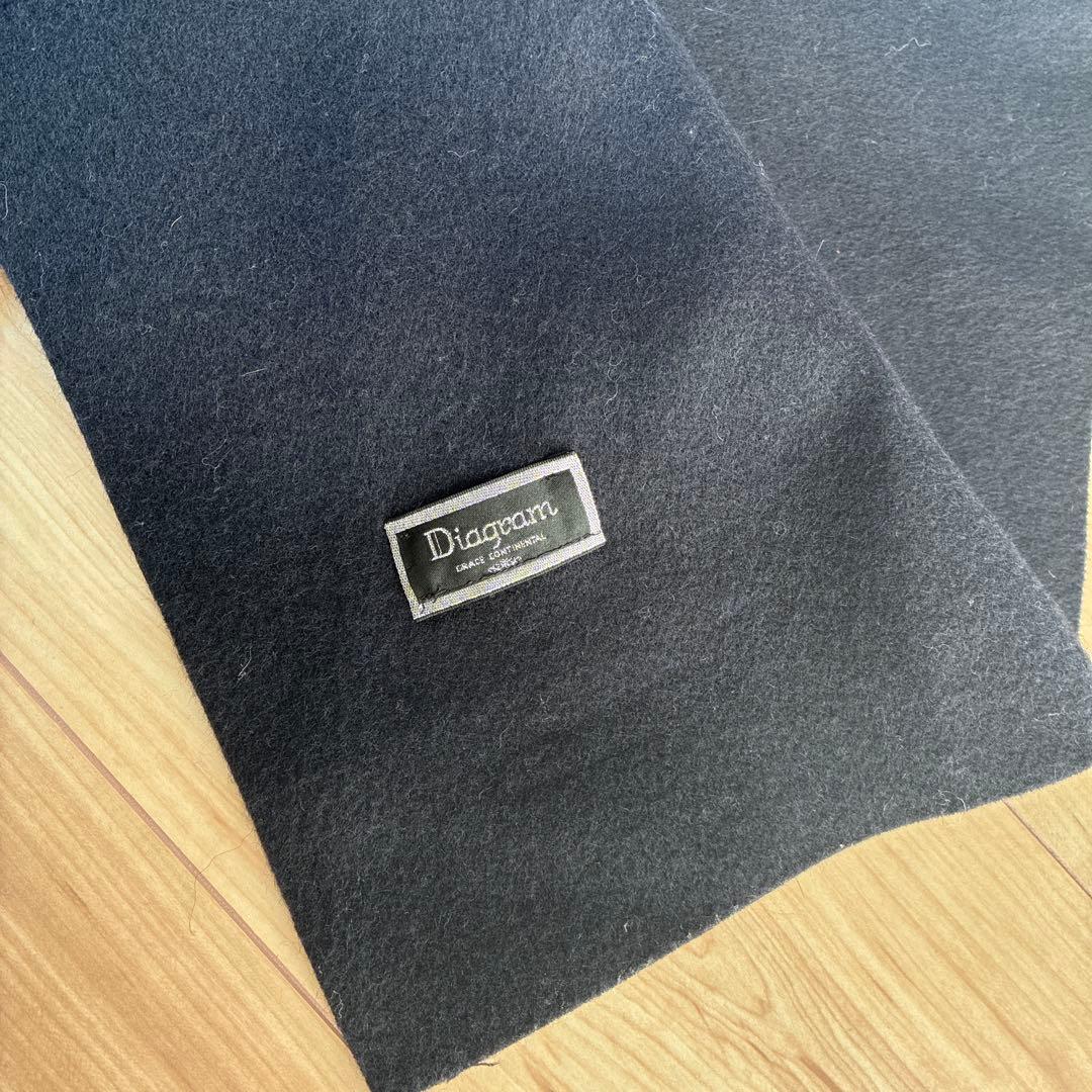 グレースコンチネンタル ポンチョファー ネイビー　コート