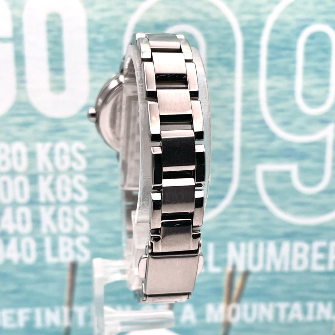 シチズン クロスシー デイト ピンク文字盤 シルバー レディース腕時計 アナログ