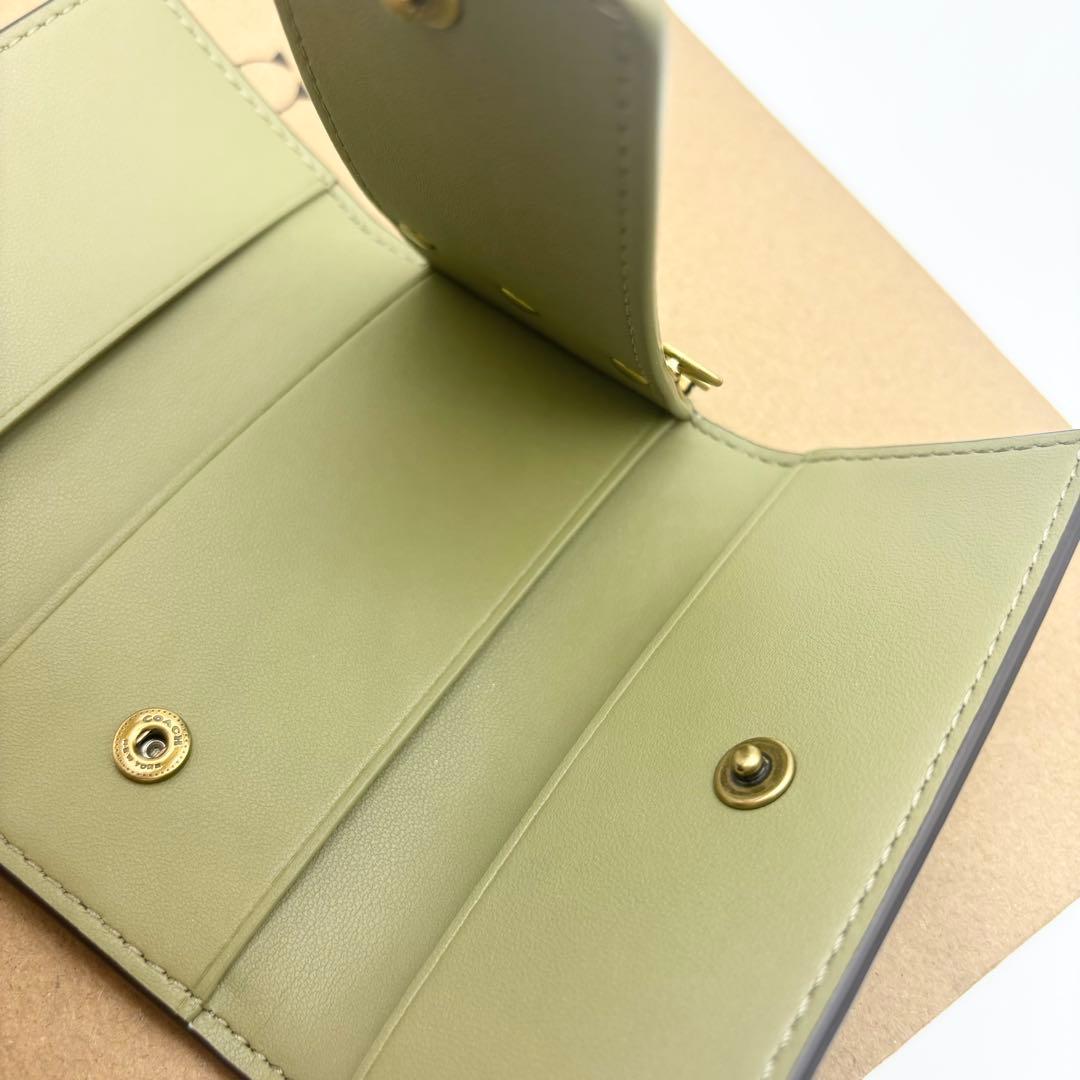 【COACH☆新品】6 リング キー ケース！クロスグレイン レザー！モス！